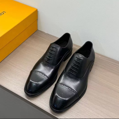 Louis Vuitton 2024 Mens Leather Oxford Shoes,LOUS2188 - 루이비통 2024 남성용 레더 옥스퍼드 슈즈,Size(240-275),블랙