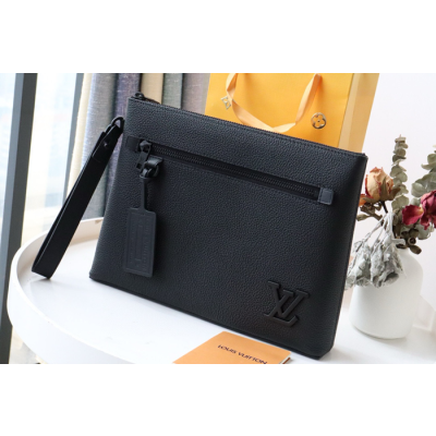 Louis Vuitton  Mens Leather Clutch Bag,30cm,LOUB2425 - 루이비통 남성용 레더 클러치백,30cm,블랙