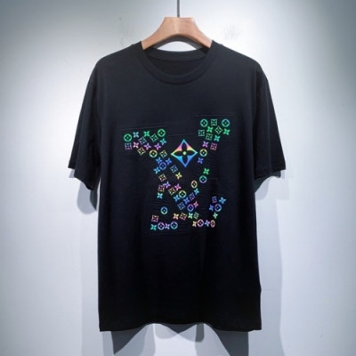 Louis vuitton  Mm/Wm Logo Short Sleeved Tshirts Black - 루이비통 2021 남/녀 로고 반팔티 Lou03431x Size(s - 2xl) 블랙