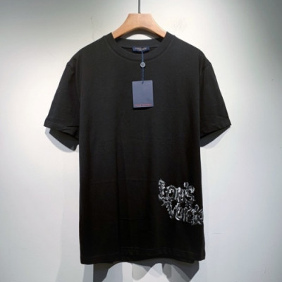 Louis vuitton  Mm/Wm Logo Short Sleeved Tshirts Black - 루이비통 2021 남/녀 로고 반팔티 Lou03437x Size(s - 2xl) 블랙