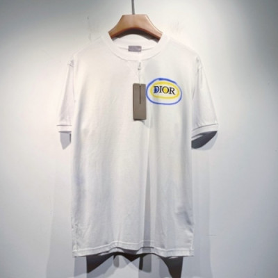 Dior  Mm/Wm Casual Crew-neck Short Sleeved Tshirts White - 디올 2021 남/녀 캐쥬얼 크루넥 반팔티 Dio01334x Size(s - 2xl) 화이트