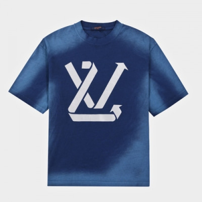 Louis vuitton  Mm/Wm Logo Short Sleeved Tshirts Blue - 루이비통 2021 남/녀 로고 반팔티 Lou03454x Size(s - xl) 블루