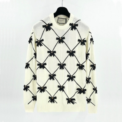 Gucci  Mm/Wm Logo Crew-neck Sweaters Ivory - 구찌 2021 남/녀 로고 코튼 스웨터 Guc03910x Size(s - l) 아이보리