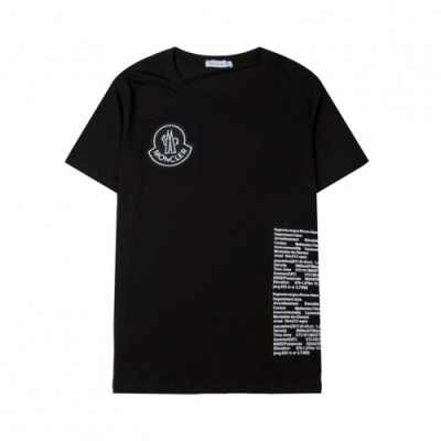 Moncler  Mens Logo Crew-neck Short Sleeved Tshirts Black - 몽클레어 2021 남성 로고 크루넥 반팔티 Moc02210x Size(s - 2xl) 블랙