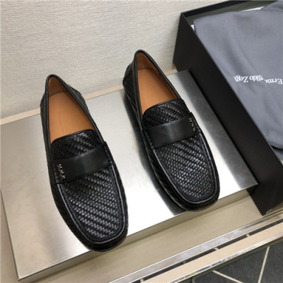 Ermenegildo Zegna 2021 Men's Loafer,ZEGS0042 - 제냐 2021 남성용 레더 로퍼,Size(240-270),블랙