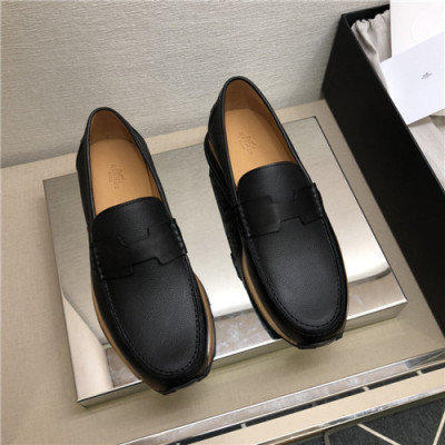 Hermes 2021 Men's Leather Loafer,HERS0519 - 에르메스 2021 남성용 레더 로퍼,Size(240-270),블랙