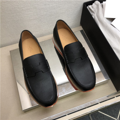 Hermes 2021 Men's Leather Loafer,HERS0520 - 에르메스 2021 남성용 레더 로퍼,Size(240-270),블랙