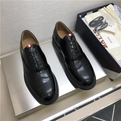 Bally 2021 Men's Leather Derby Shoes,BALS0186 - 발리 2021 남성용 레더 더비슈즈,Size(240-270),블랙