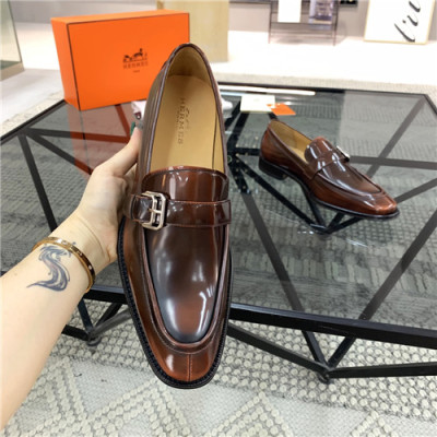 Hermes 2021 Men's Leather Oxford Shoes,HERS0539 - 에르메스 2021 남성용 레더 옥스퍼드,Size(240-270),브라운