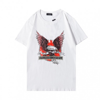 Amiri  Mm/Wm Logo Cotton Short Sleeved Tshirts White - 아미리 2021 남/녀 로고 코튼 반팔티 Ami0270x Size(m- 2xl) 화이트