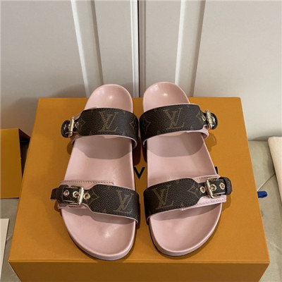 Louis Vuitton 2021 Women's Leather Slipper,LOUS2231 - 루이비통 2021 여성용 레더 슬리퍼,Size(225-250),브라운