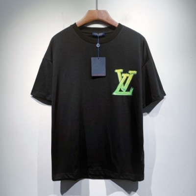 Louis vuitton  Mm/Wm Logo Short Sleeved Tshirts Black - 루이비통 2021 남/녀 로고 반팔티 Lou03473x Size(s - 2xl) 블랙