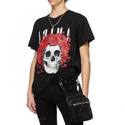 Amiri  Mm/Wm Logo Cotton Short Sleeved Tshirts Black - 아미리 2021 남/녀 로고 코튼 반팔티 Ami0274x Size(s - l) 블랙