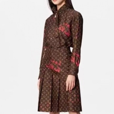 Louis vuitton  Womens Trendy  shirts Brown - 루이비통 2021 여성 트렌디 셔츠 Lou03513x Size(s - l) 브라운