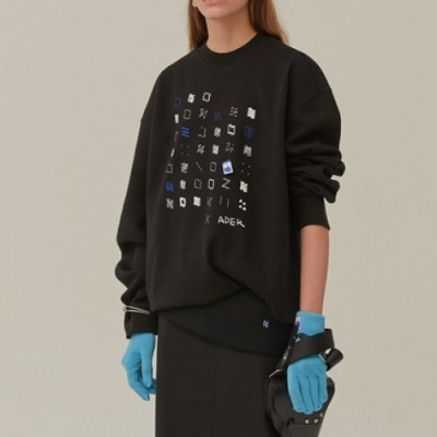 ADER  Womens Minimal Cotton Tshirts Black - ADER 2021 여성 미니멀 코튼 긴팔티 Ade0028x Size(s - l) 블랙