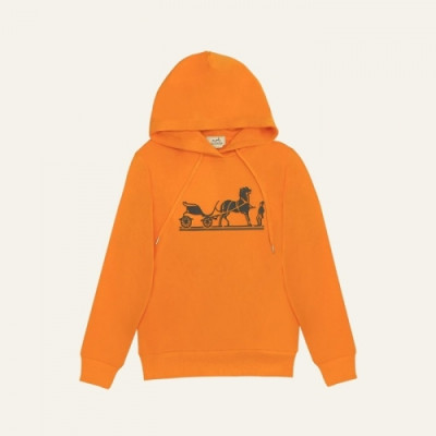 Hermes  Mm/Wm Logo Casual Cotton Hoodie Orange - 에르메스 2021 남/녀 로고 캐쥬얼 코튼 후드티 Her0682x Size(s - xl) 오렌지