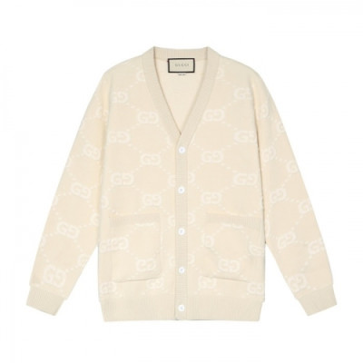 Gucci  Mm/Wm Trendy V-neck Cardigan Ivory - 구찌 2021 남/녀 트렌디 브이넥 가디건 Guc04029x Size(xs - xl) 아이보리