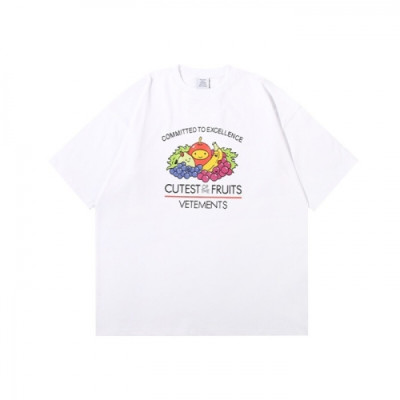 Vetements  Mm/Wm Printing Logo Cotton Short Sleeved Oversize Tshirts White - 베트멍 2021 남/녀 프린팅 로고 코튼 오버사이즈 반팔티 Vet0171x Size(xs - l) 화이트