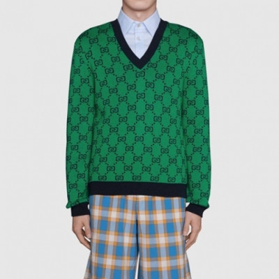 Gucci  Mm/Wm Logo Crew-neck Sweaters Green - 구찌 2021 남/녀 로고 크루넥 스웨터 Guc04075x Size(s - l) 그린