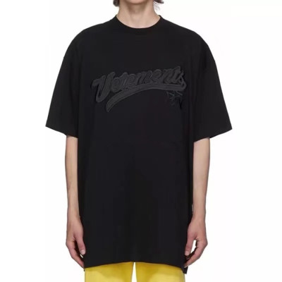 Vetements  Mm/Wm Printing Logo Cotton Short Sleeved Oversize Tshirts Black - 베트멍 2021 남/녀 프린팅 로고 코튼 오버사이즈 반팔티 Vet0188x Size(xs - l) 블랙