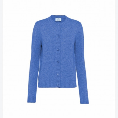 Prada Womens Crew-neck Sweater Blue - 프라다 여성 크루넥 스웨터 Pra2404x