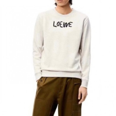 Loewe  Mens Logo Crew-neck Cotton Tshirts White - 로에베 2021 남성 로고 크루넥 코튼 긴팔티 Loe0493x Size(xs - l) 화이트