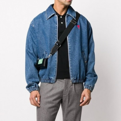 Ami  Mens Logo Casual Jackets Blue - 아미 2021 남성 로고 캐쥬얼 울 자켓 Ami0201x Size(s - xl) 블루