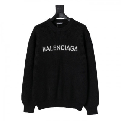 Balenciaga  Mm/Wm Logo Crew-neck Sweaters Black - 발렌시아가 2021 남자 로고 크루넥 스웨터 Bal01215x Size(s - l) 블랙