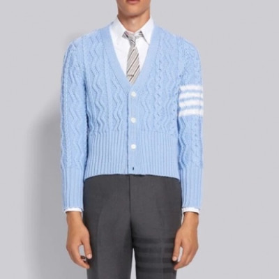 Thom Browne  Mm/Wm Strap V-neck Cardigan Blue - 톰브라운 2021 남/녀 스트랩 브이넥 가디건 Thom01454x Size(1 - 4) 블루