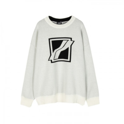 WELLDONE  Mm/Wm Retro Logo Crew-neck Sweaters White - 웰던 2021 남/녀 레트로 로고 크루넥 스웨터 Wel0014x Size(s - xl) 화이트