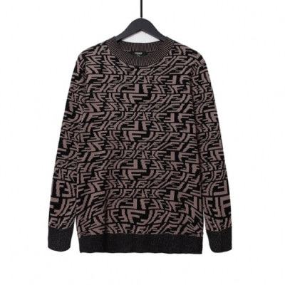 Fendi  Mens Logo Crew-neck Sweaters Black - 펜디 2021 남성 로고 크루넥 울 스웨터 Fen01064x Size(xs - l) 블랙