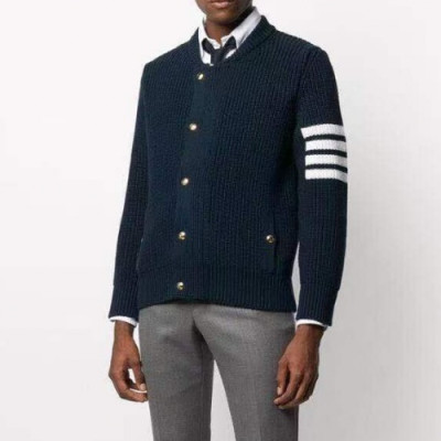 Thom Browne  Mm/Wm Strap V-neck Cardigan Navy - 톰브라운 2021 남/녀 스트랩 브이넥 가디건 Thom01466x Size(m - 2xl) 네이비