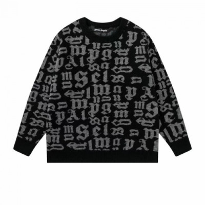 Palm Angels  Mens Logo Crew-neck Sweaters Black - 팜 엔젤스 2021 남성 로고 크루넥 스웨터 Pam0354x Size(s - xl) 블랙