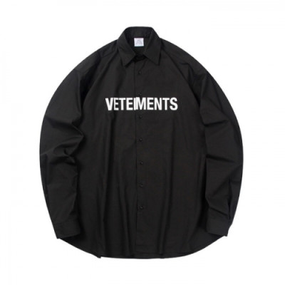 Vetements Unisex Logo Cotton Short Sleeved Oversize Tshirts Black - 베트멍 2021 남/녀 로고 코튼 오버사이즈 셔츠 Vet0211x Size(xs - l) 블랙