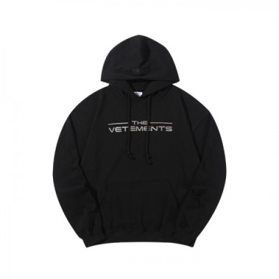 Vetements  Mm/Wm Logo Oversize Cotton Hoodie Black - 베트멍 2021 남/녀 로고 오버사이즈 코튼 후드티 Vet0220x Size(xs - l) 블랙