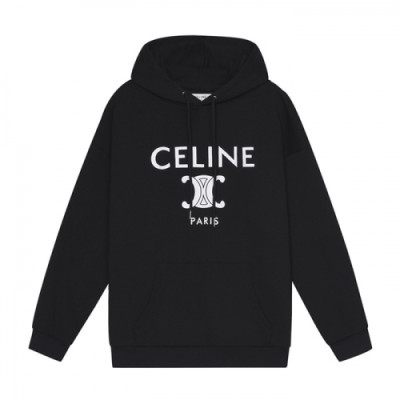 Celine  Mm/Wm Logo Cotton Hoodie Black - 셀린느 2021 남/녀 로고 코튼 후디 Cel0177x Size(s - l) 블랙