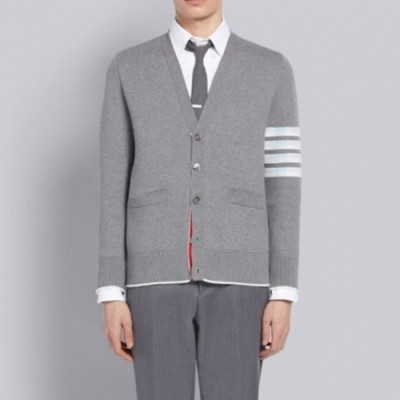 Thom Browne Mens V-neck Cardigan - 톰브라운 남성 브이넥 가디건 - tho1467x