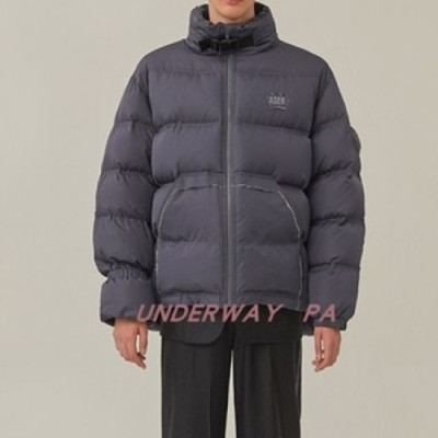 ADER  Mm/Wm Patch Logo Modern Down Padding Blue - 아더 2021 남/녀 패치 로고 모던 다운 패딩 Ade0070x Size(A1 - A3) 블루