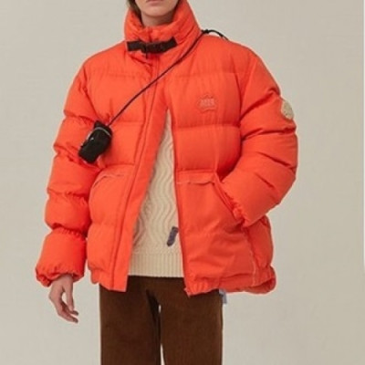 ADER  Mm/Wm Patch Logo Modern Down Padding Orange - 아더 2021 남/녀 패치 로고 모던 다운 패딩 Ade0071x Size(A1 - A3) 오렌지