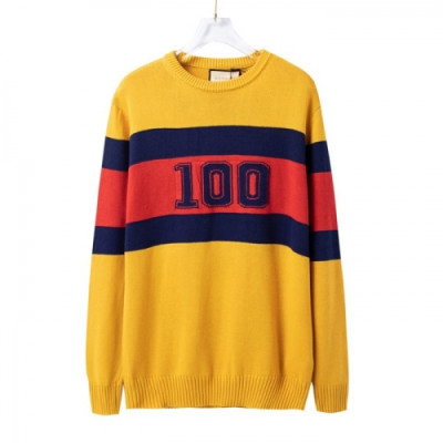 Gucci  Mm/Wm Logo Crew-neck Sweaters Yellow - 구찌 2021 남/녀 로고 크루넥 스웨터 Guc04475x Size(xs - l) 옐로우