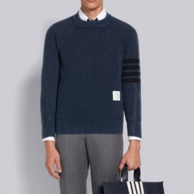 Thom Browne  Mm/Wm Strap Crew-neck Wool Sweaters Navy - 톰브라운 2021 남/녀 스트랩 크루넥 울 스웨터 Thom01485x Size(1- 4) 네이비