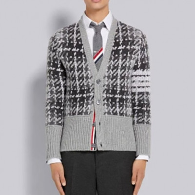 Thom Browne  Mm/Wm Strap V-neck Cardigan Gray - 톰브라운 2021 남/녀 스트랩 브이넥 가디건 Thom01489x Size(1 - 4) 그레이