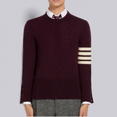 Thom Browne  Mm/Wm Strap Crew-neck Wool Sweaters Burgundy - 톰브라운 2021 남/녀 스트랩 크루넥 울 스웨터 Thom01494x Size(1- 4) 버건디