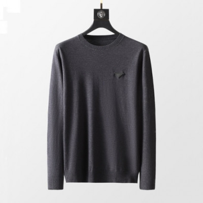 Prada  Mens Crew-neck Sweaters Gray - 프라다 2021 남성 크루넥 스웨터 Pra02476x Size(m - 2xl) 그레이