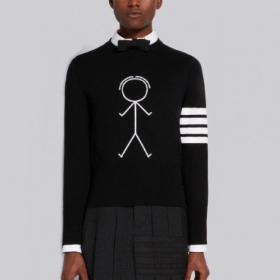 Thom Browne  Mm/Wm Strap Crew-neck Wool Sweaters Navy - 톰브라운 2021 남/녀 스트랩 크루넥 울 스웨터 Thom01506x Size(1 - 4) 네이비