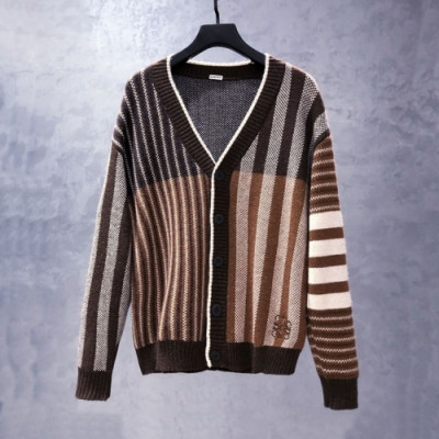 Loewe  Mm/Wm Logo Crew-neck Wool Cardigan Brown - 로에베 2021 남/녀 로고 크루넥 울 가디건 Loe0527x Size(m - 2xl) 브라운