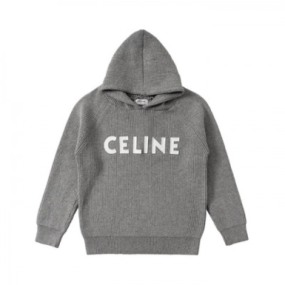 Celine  Mm/Wm Logo Cotton Hoodie Gray - 셀린느 2021 남/녀 로고 코튼 후디 Cel0201x Size(s - l) 그레이