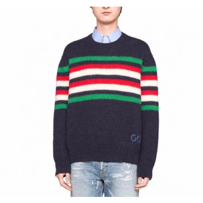 Gucci  Mm/Wm Logo Crew-neck Sweaters Navy  - 구찌 2021 남/녀 로고 크루넥 스웨터 Guc04503x Size(xs - l) 네이비