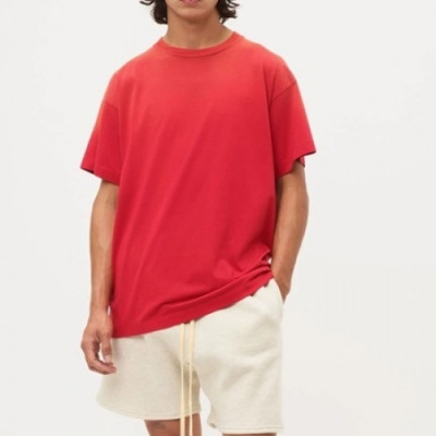 Fear of god  Mm/Wm Minimal Cotton Short Sleeved Tshirts Red - 피어오브갓 2021 남/녀 미니멀 코튼 반팔티 Fea0364x Size(s - xl) 레드