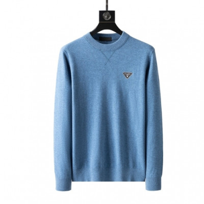 Prada  Mens Crew-neck Sweaters Blue - 프라다 2021 남성 크루넥 스웨터 Pra02524x Size(m - 3xl) 블루